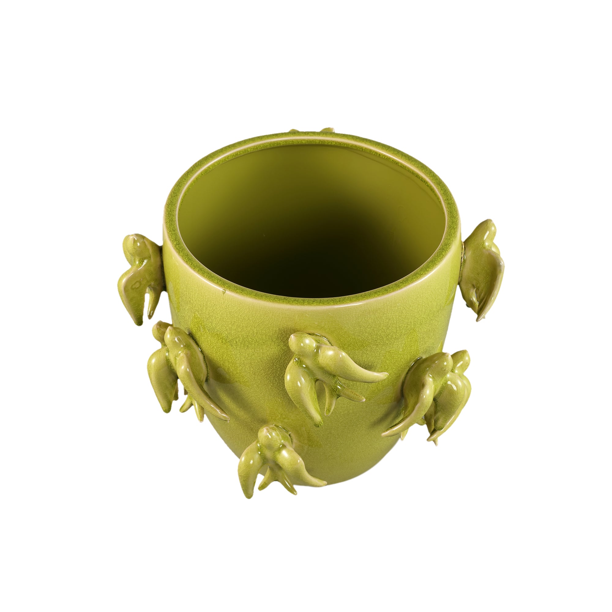 Bloempot Emmelyn - Ø30xH22 cm - Keramiek - Groen PTMD