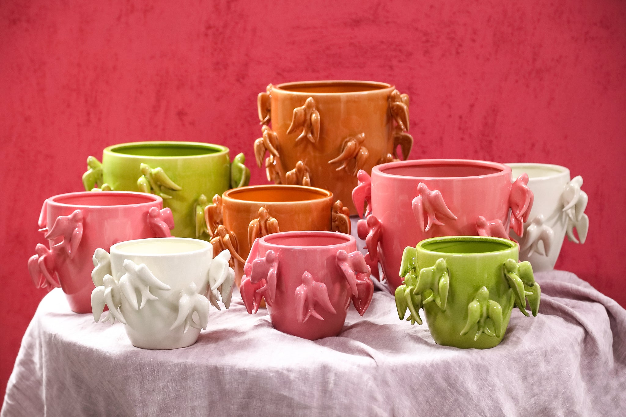 Bloempot Emmelyn - Ø30xH22 cm - Keramiek - Roze PTMD