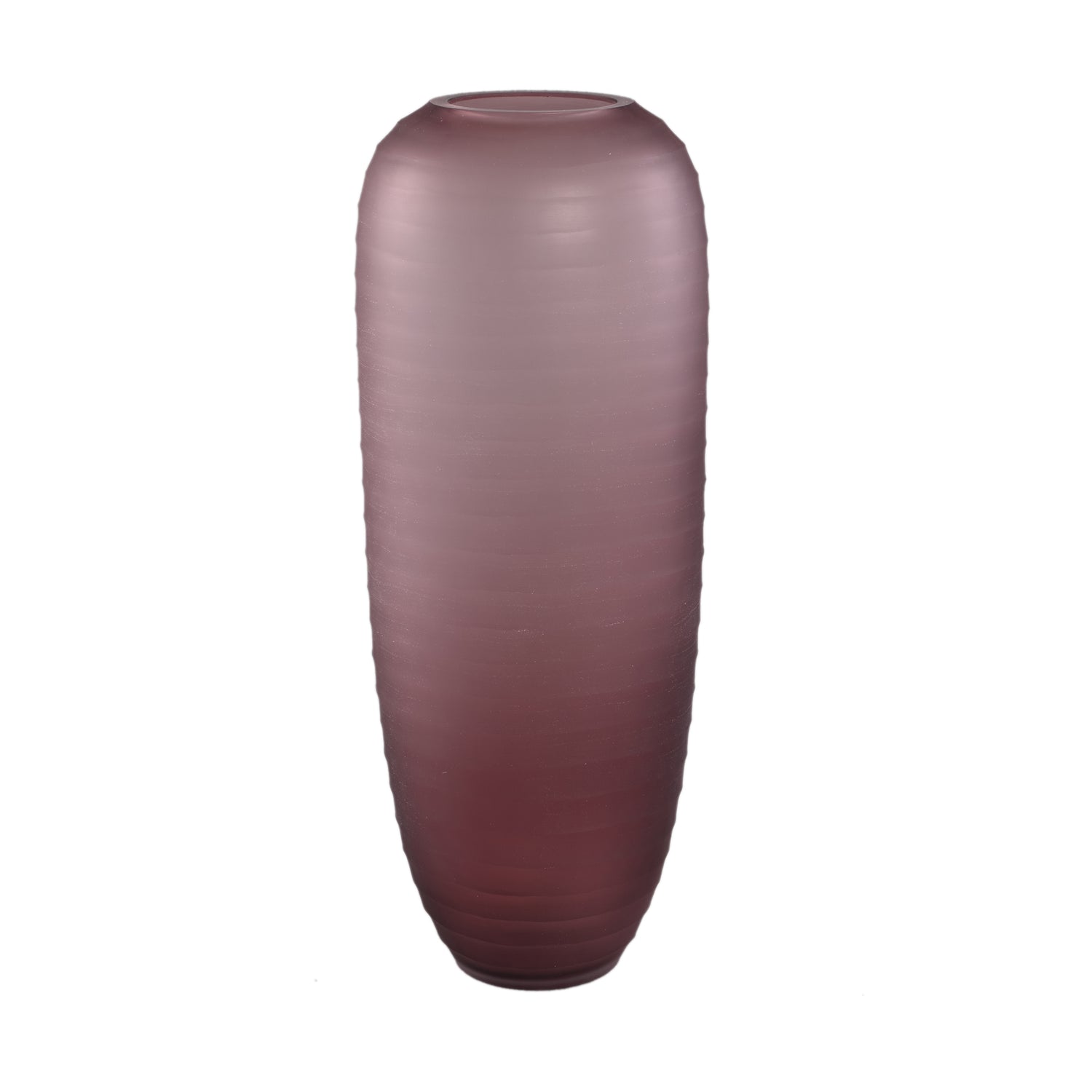 Nadah Pink Round Ribbed Glass Vase High Large PTMD