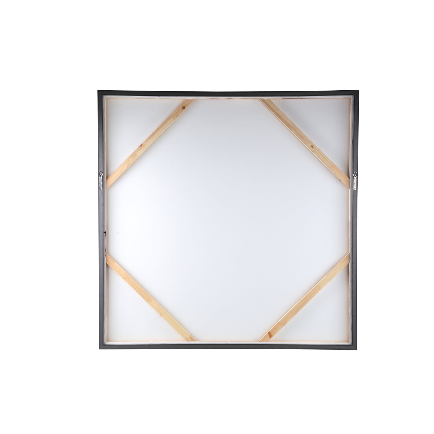 Asante Brown canvas painted wallpanel square frame PTMD