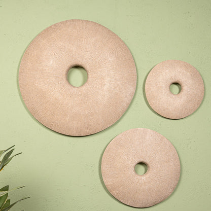 Kathelle Cream Poly Round Sandstone Wallpanel S PTMD