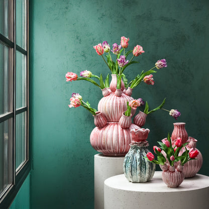 Nolou Roze Tulpenvaas keramiek Large PTMD