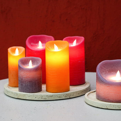 Set van 5 LED Kaarsen Rustic Orange PTMD