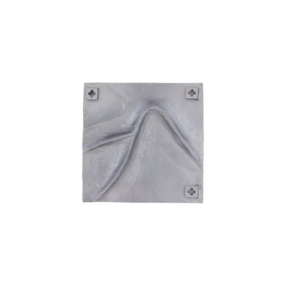 Wandpaneel Gihan S - 42x5x42 cm - Aluminium - Zilver PTMD