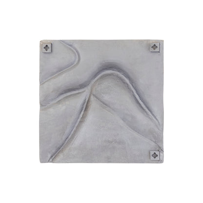 Wandpaneel Gihan M - 55x5x55 cm - Aluminium - Zilver PTMD