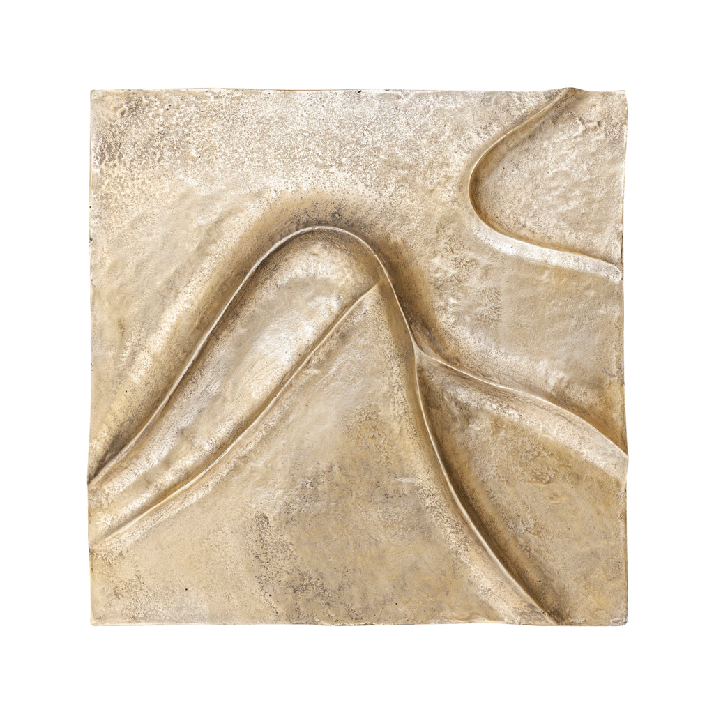 Wandpaneel Gihan L - 70x5x70 cm - Aluminium - Goud PTMD