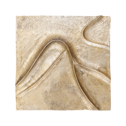 Wandpaneel Gihan L - 70x5x70 cm - Aluminium - Goud PTMD