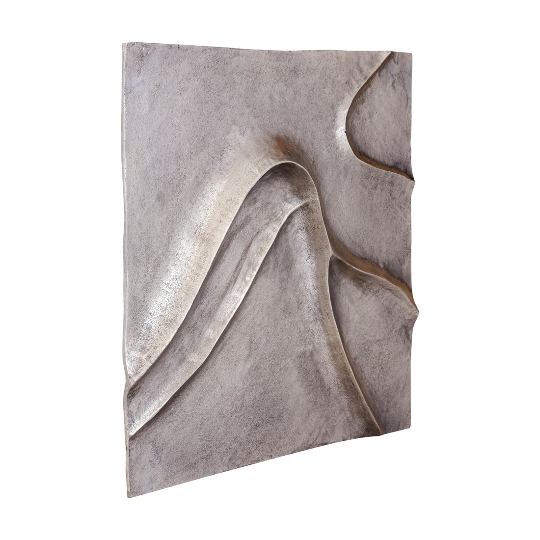 Wandpaneel Gihan - 70x5x70 cm - Aluminium - Zilver PTMD
