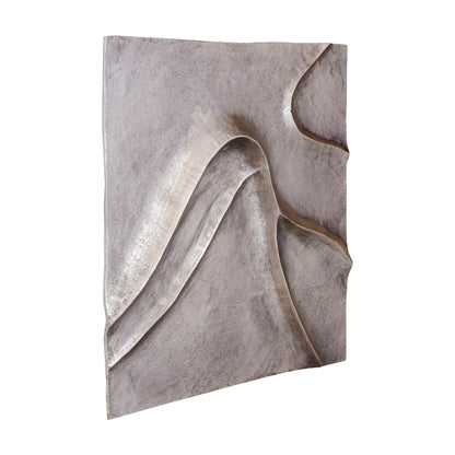 Wandpaneel Gihan - 70x5x70 cm - Aluminium - Zilver PTMD