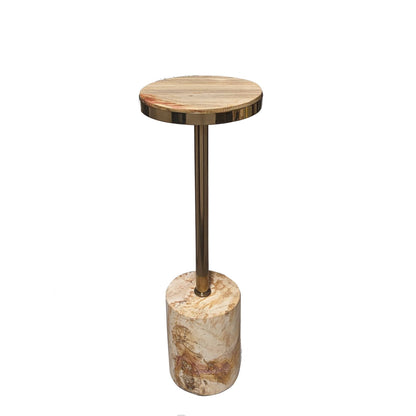 Mody Bijzettafel Versteend Hout Naturel PTMD
