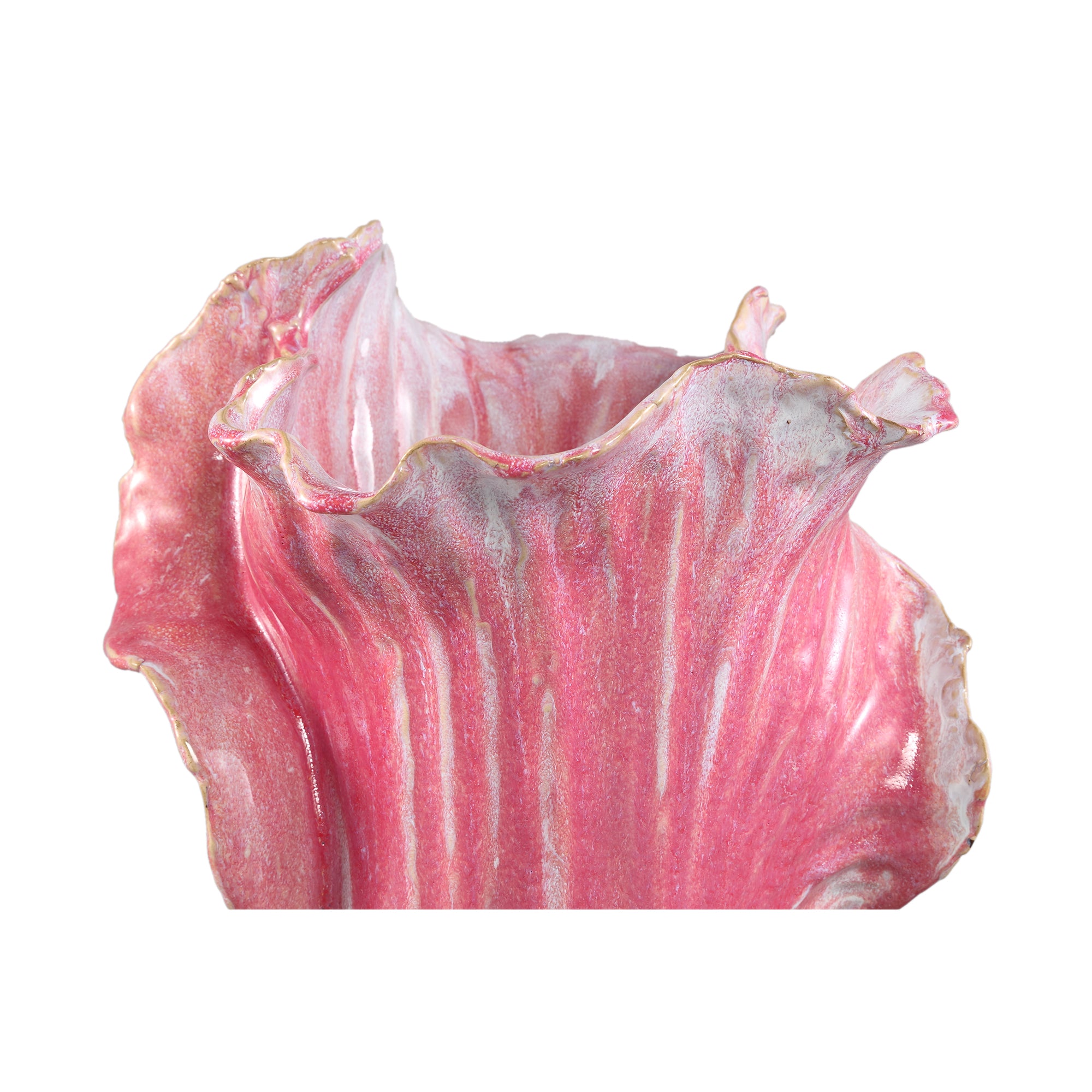 Chinese Kool Vaas Swing Roze Keramiek Medium PTMD