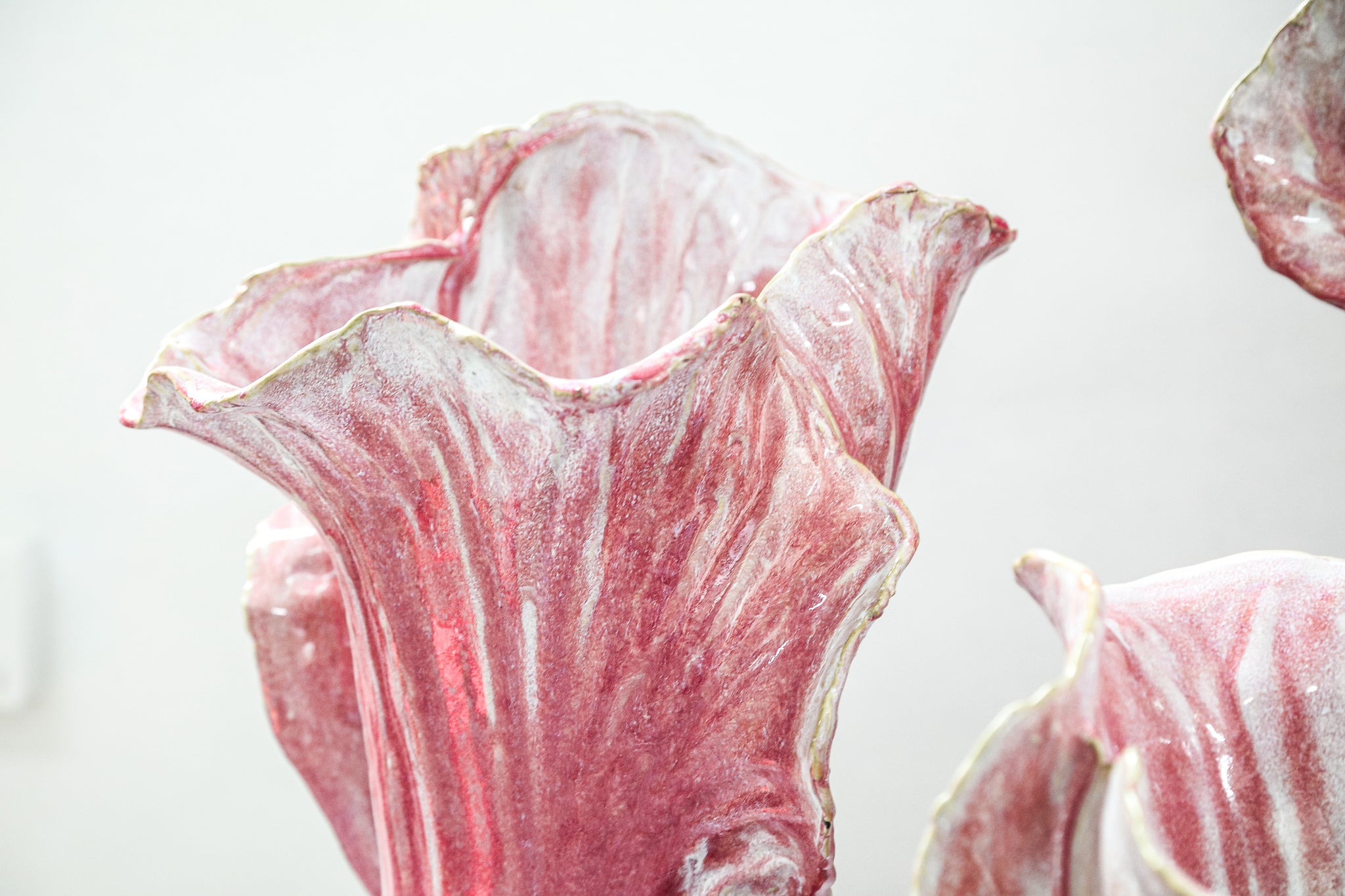 Chinese Kool Vaas Swing Roze Keramiek Medium PTMD