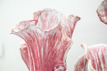 Chinese Kool Vaas Swing Roze Keramiek Medium PTMD