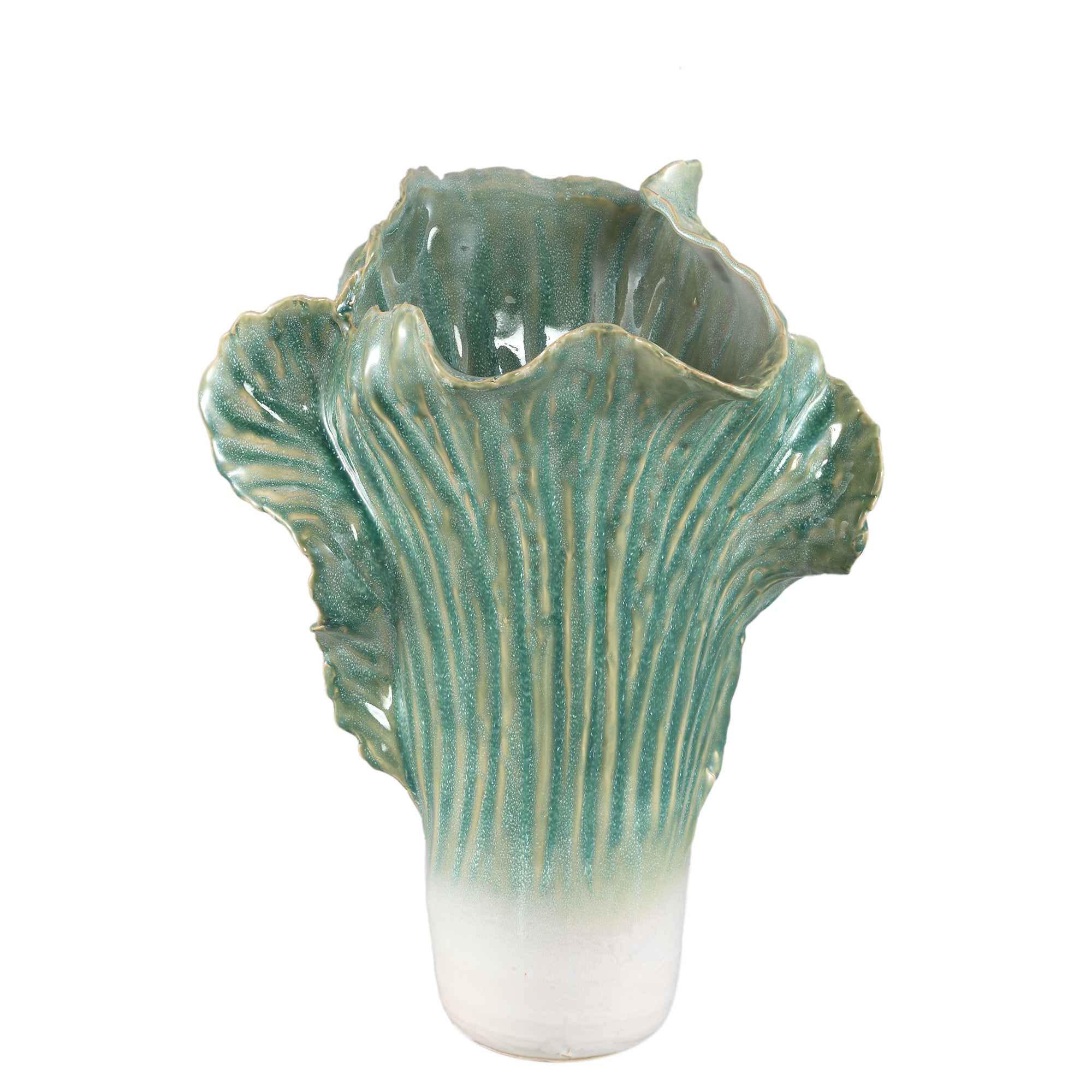 Chinese Kool Vaas Swing Groen Keramiek Large PTMD