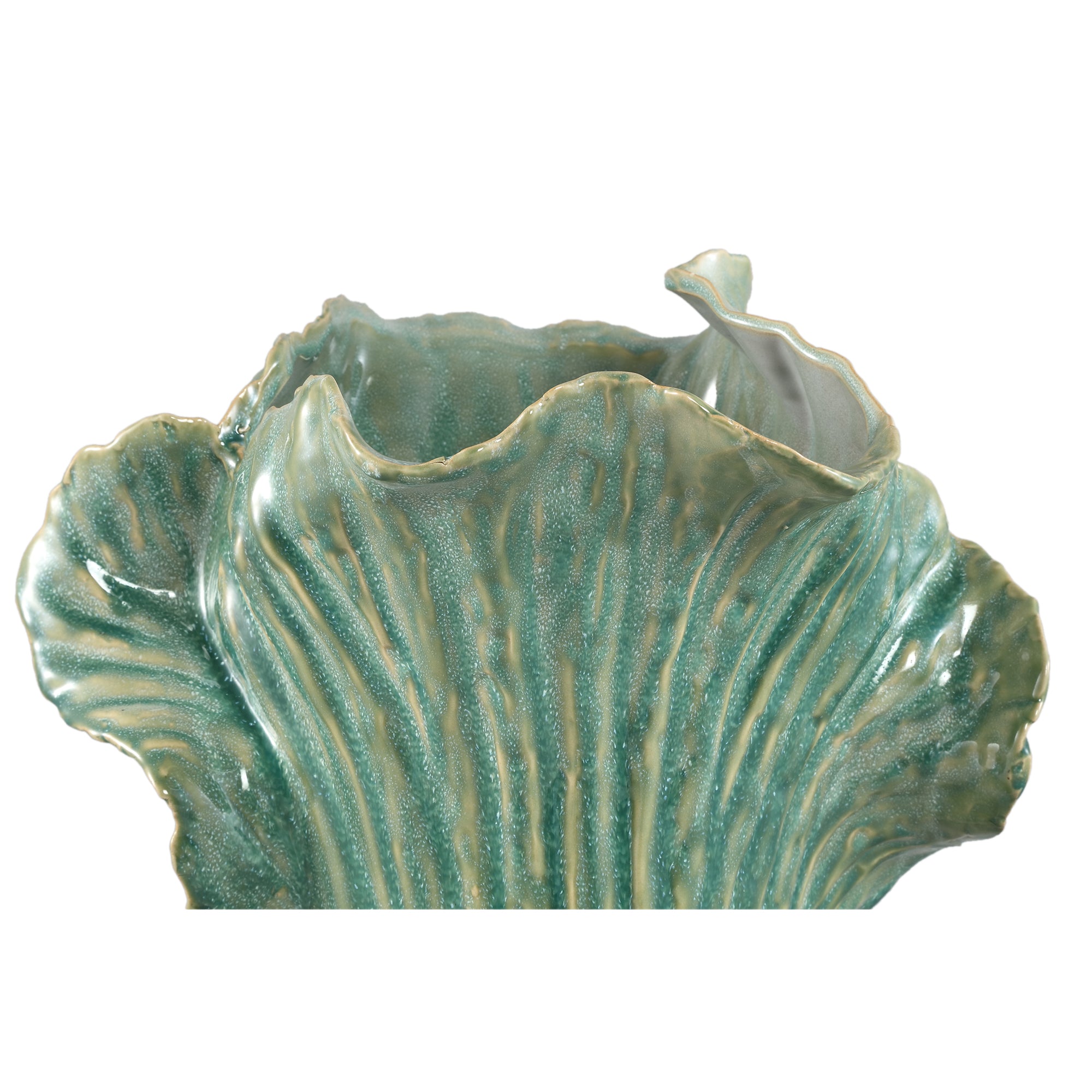 Chinese Kool Vaas Swing Groen Keramiek Large PTMD