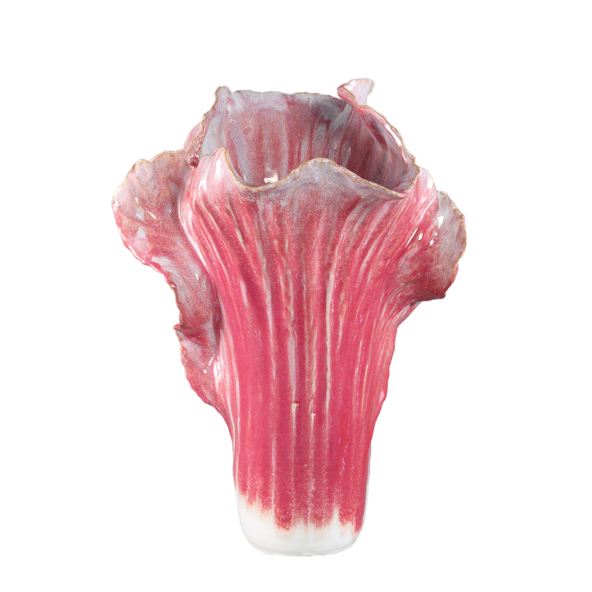 Chinese Kool Vaas Swing Roze Keramiek Large PTMD