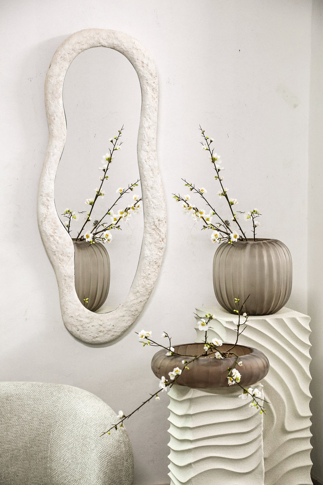 Spiegel Khowan Wit MGO Mix Rock Stone Look PTMD