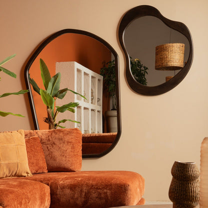 Spiegel Denholm Brown Solid Wood Big Organic 120x4x172cm PTMD