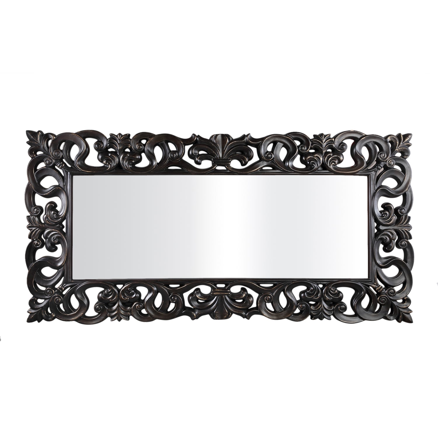 Morrigan Black Poly Classical Mirror Rectangle PTMD