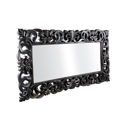 Morrigan Black Poly Classical Mirror Rectangle PTMD