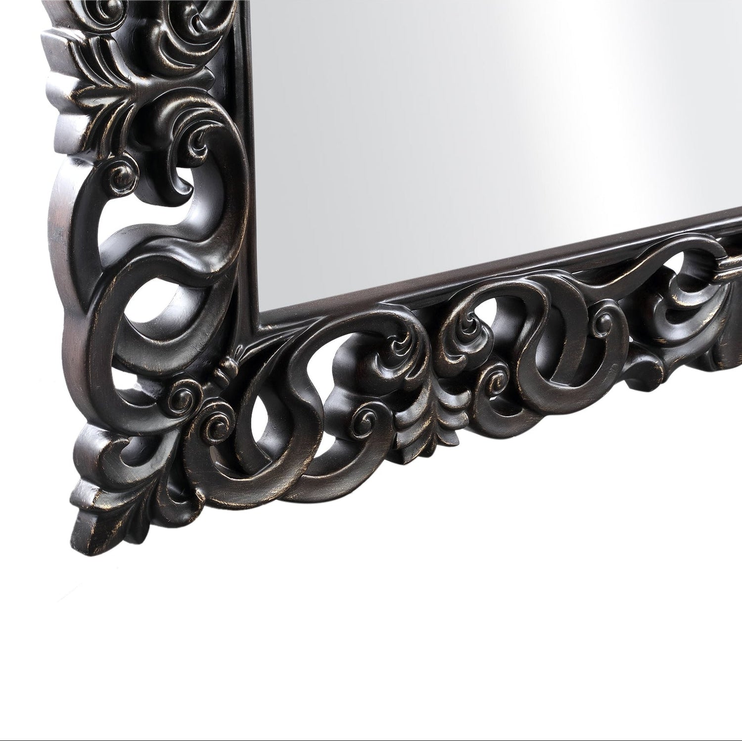 Morrigan Black Poly Classical Mirror Rectangle PTMD