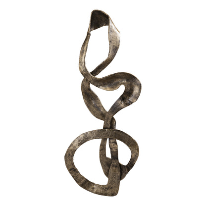 Neven Gold casted alu metaal swirl wall panel L PTMD