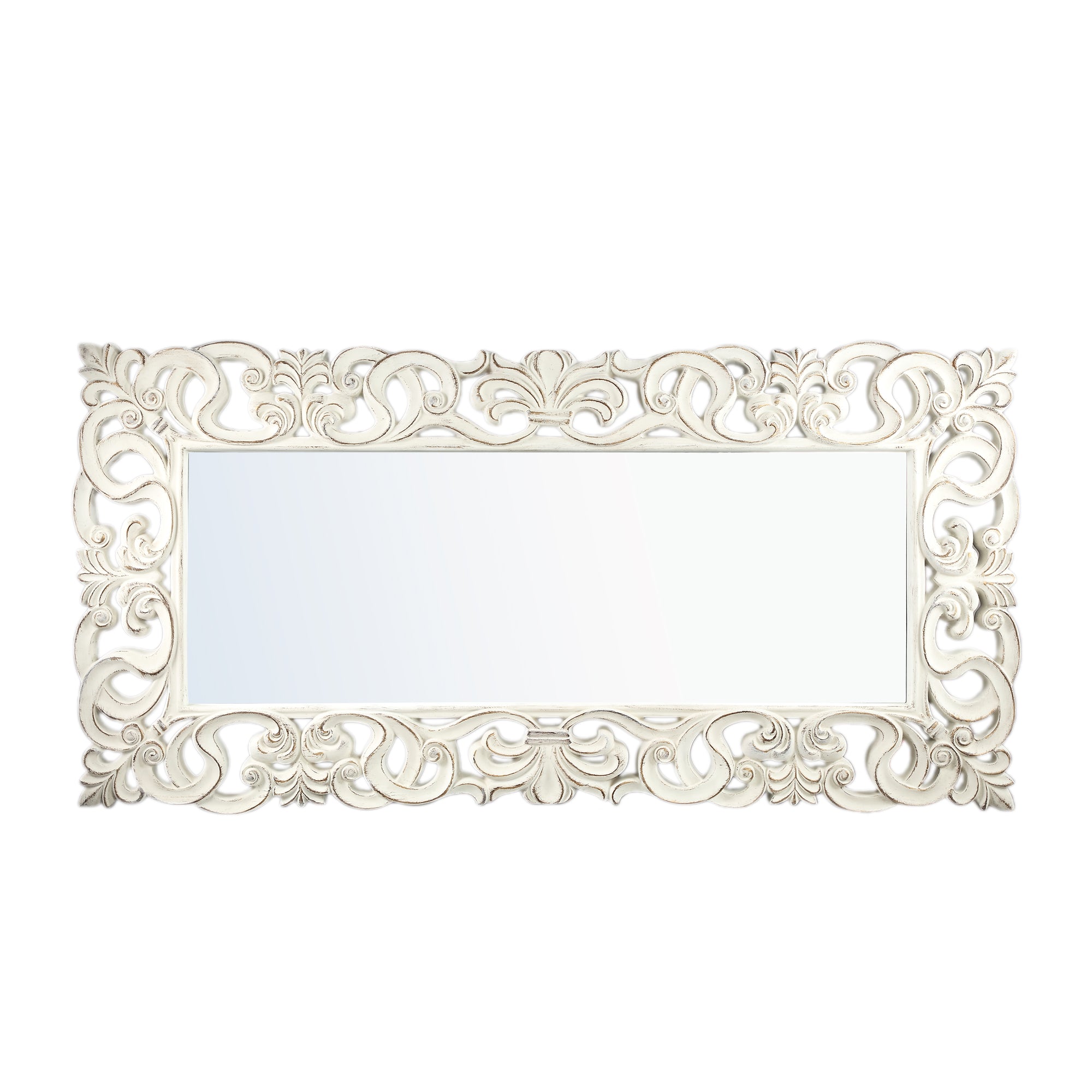 Morrigan White Poly Classical Mirror Rectangle PTMD
