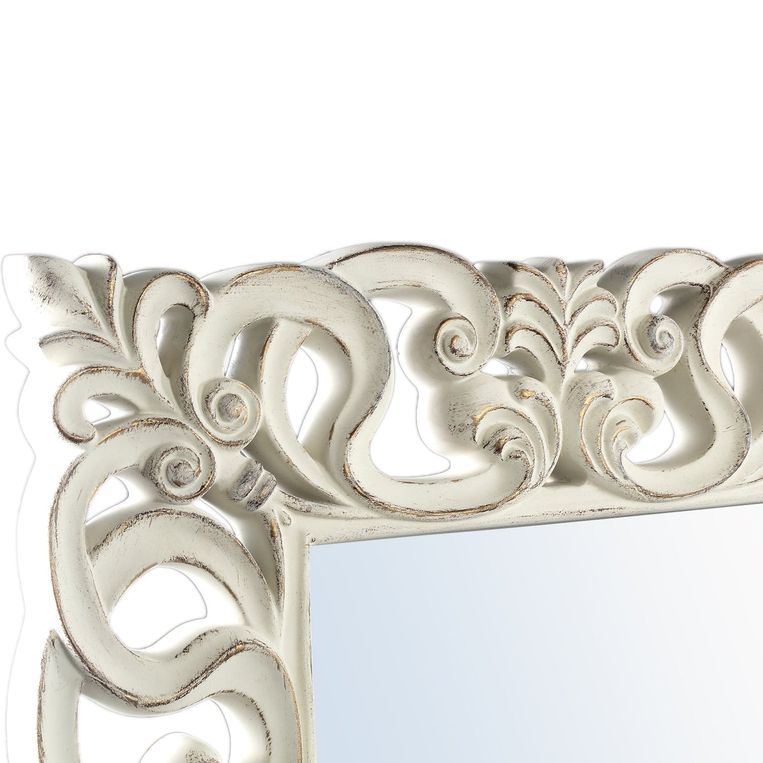 Morrigan White Poly Classical Mirror Rectangle PTMD