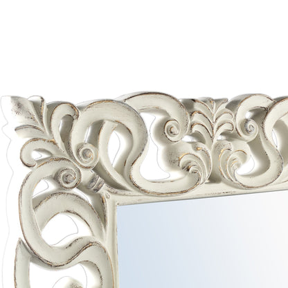 Morrigan White Poly Classical Mirror Rectangle PTMD