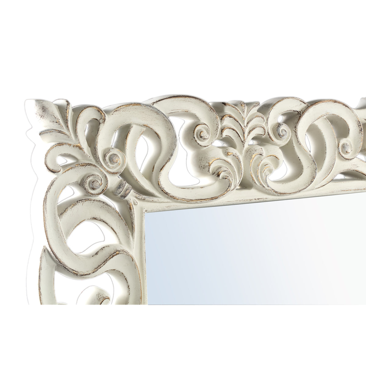 Morrigan White Poly Classical Mirror Rectangle PTMD