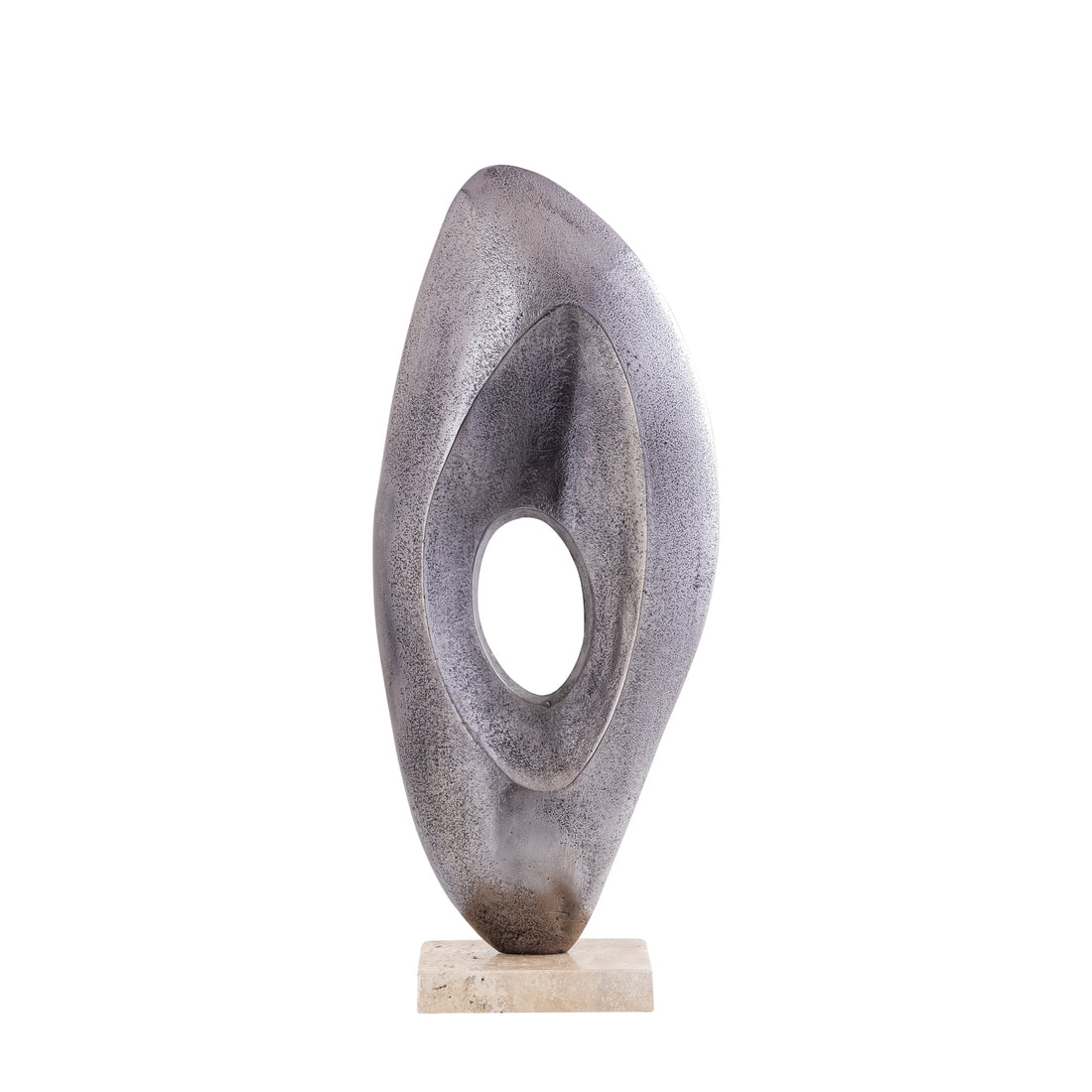 Kellaine Nickel casted alu statue travertine base PTMD