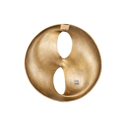 Wandpaneel Deuie S - 45x10x45 cm - Aluminium - Messing PTMD