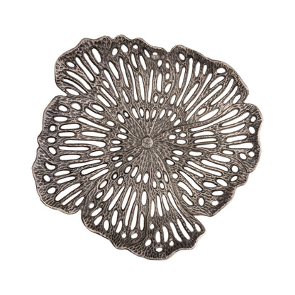 Schaal Ryhann L - 65x65x9 cm - Aluminium - Zilver PTMD