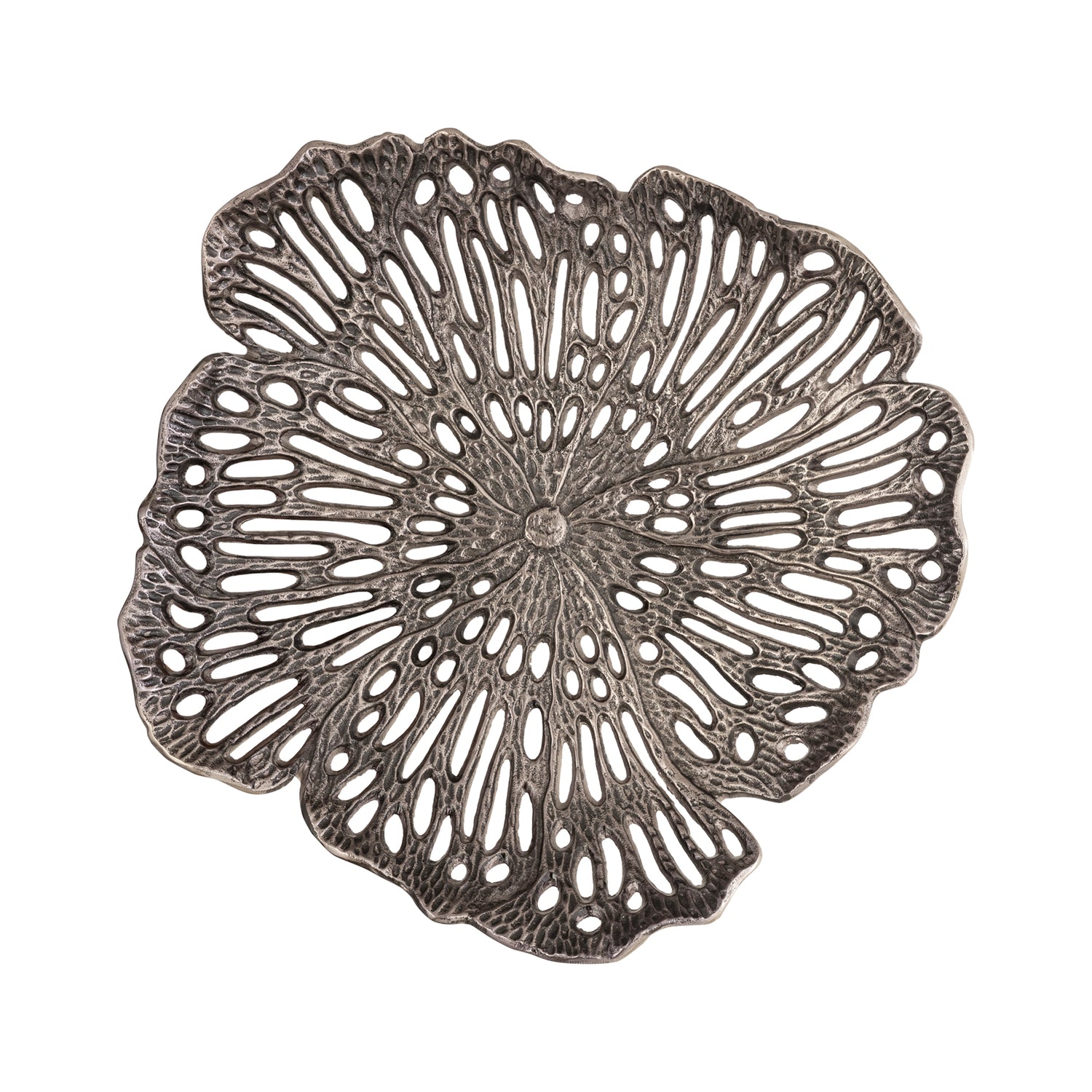 Schaal Ryhann L - 65x65x9 cm - Aluminium - Zilver PTMD