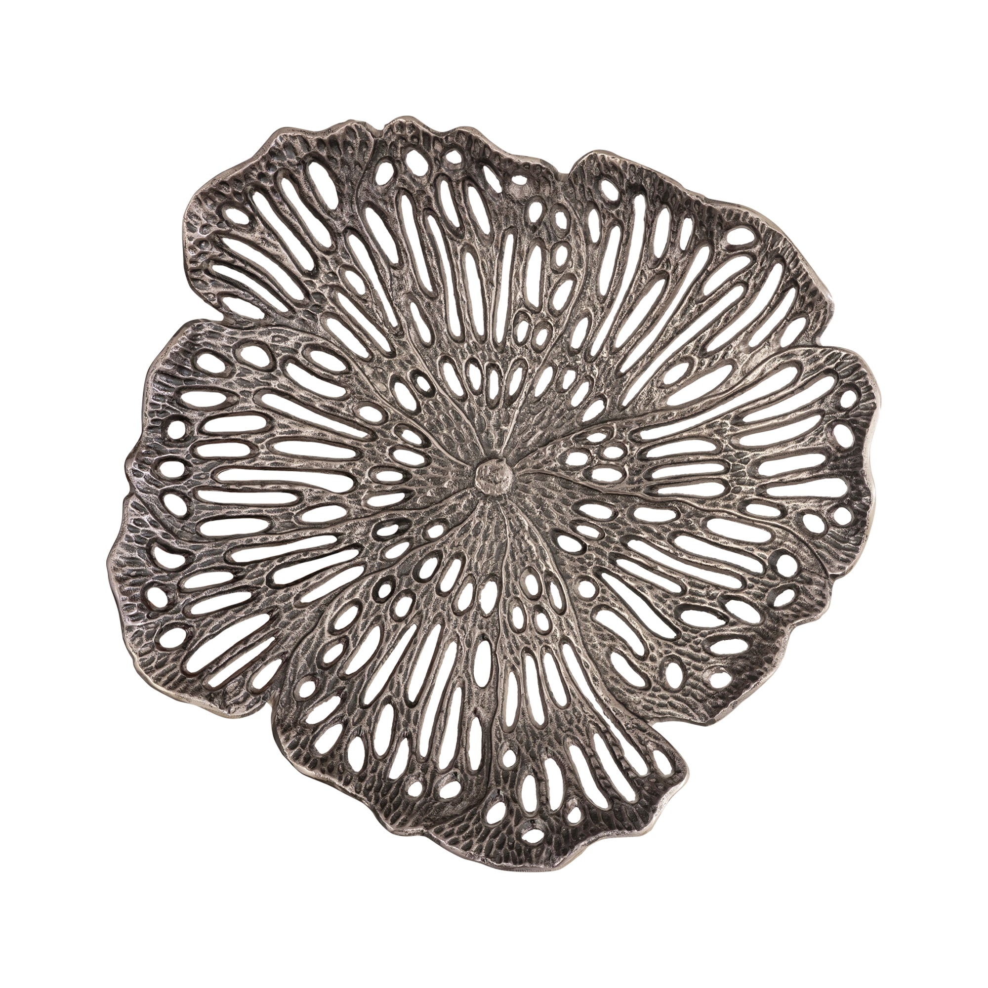 Schaal Ryhann L - 65x65x9 cm - Aluminium - Zilver PTMD