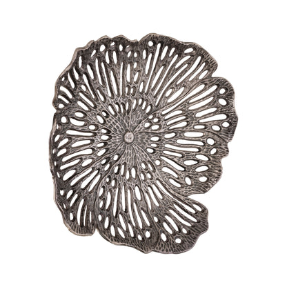 Schaal Ryhann L - 65x65x9 cm - Aluminium - Zilver PTMD