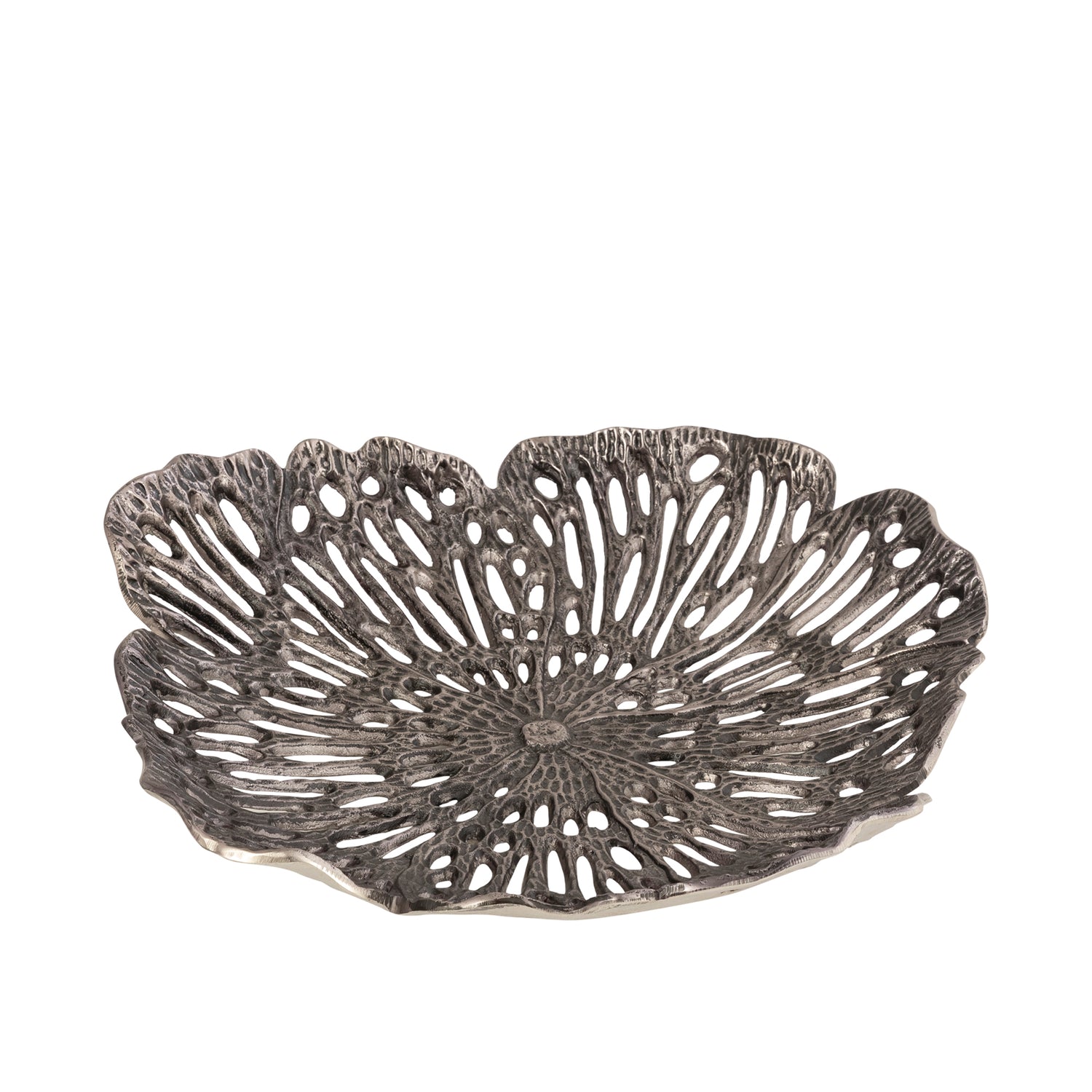 Schaal Ryhann L - 65x65x9 cm - Aluminium - Zilver PTMD