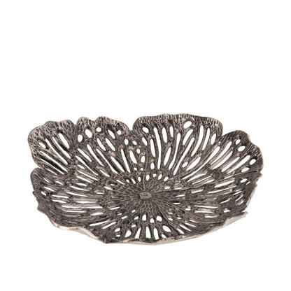 Schaal Ryhann L - 65x65x9 cm - Aluminium - Zilver PTMD