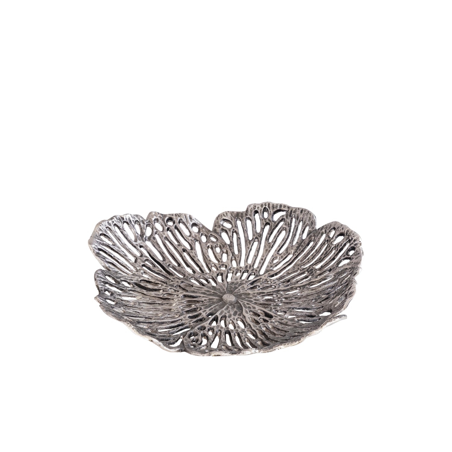 Schaal Ryhann M - 38x37x8 cm - Aluminium - Zilver PTMD