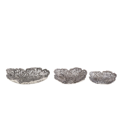 Schaal Ryhann M - 38x37x8 cm - Aluminium - Zilver PTMD