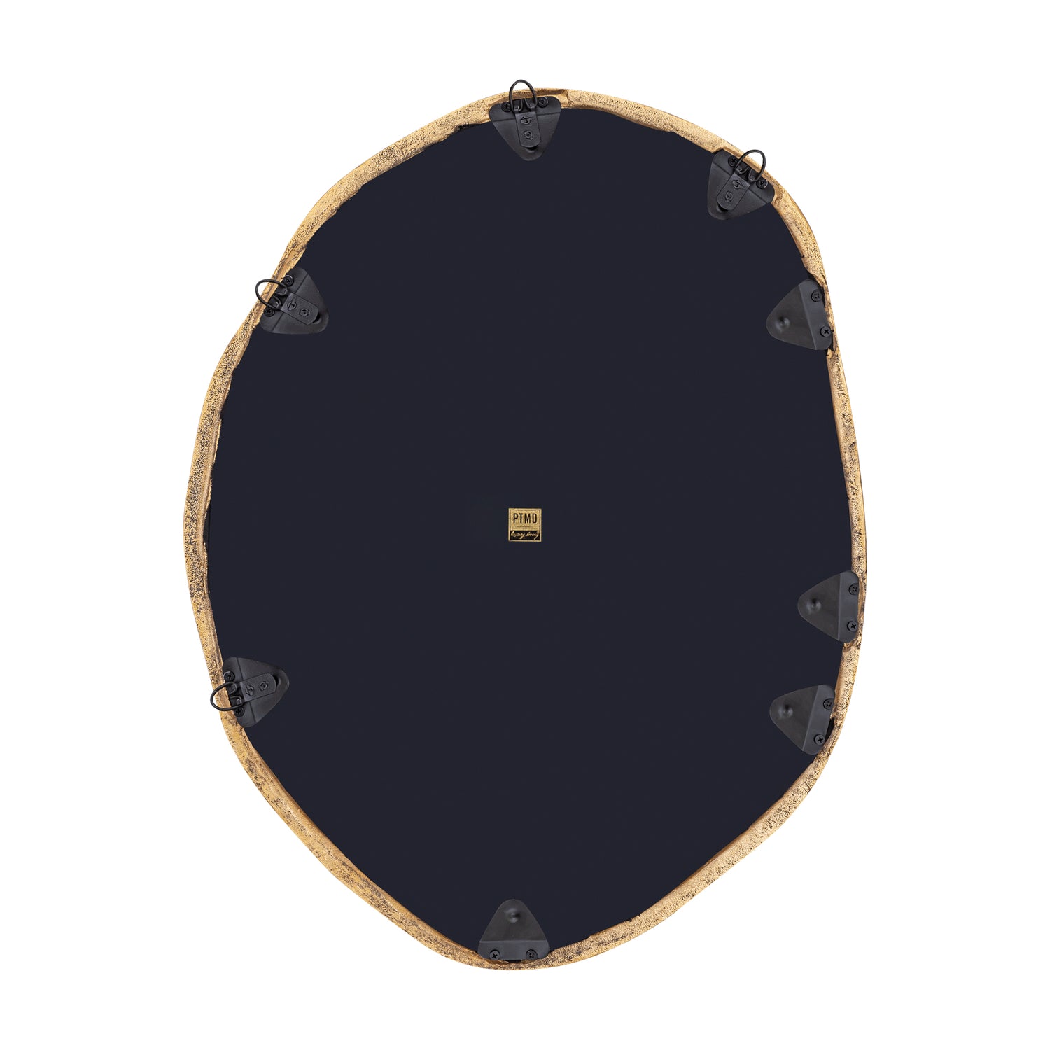 Paislie Brass Organic Shaped Mirror Round 56x3x72cm PTMD