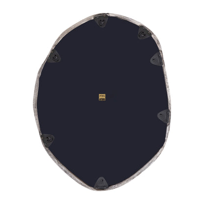 Paislie Nickel Organic Shaped Mirror Round PTMD