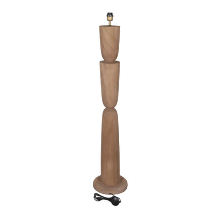 Lorinne Natural mango wood layered floor lamp base PTMD