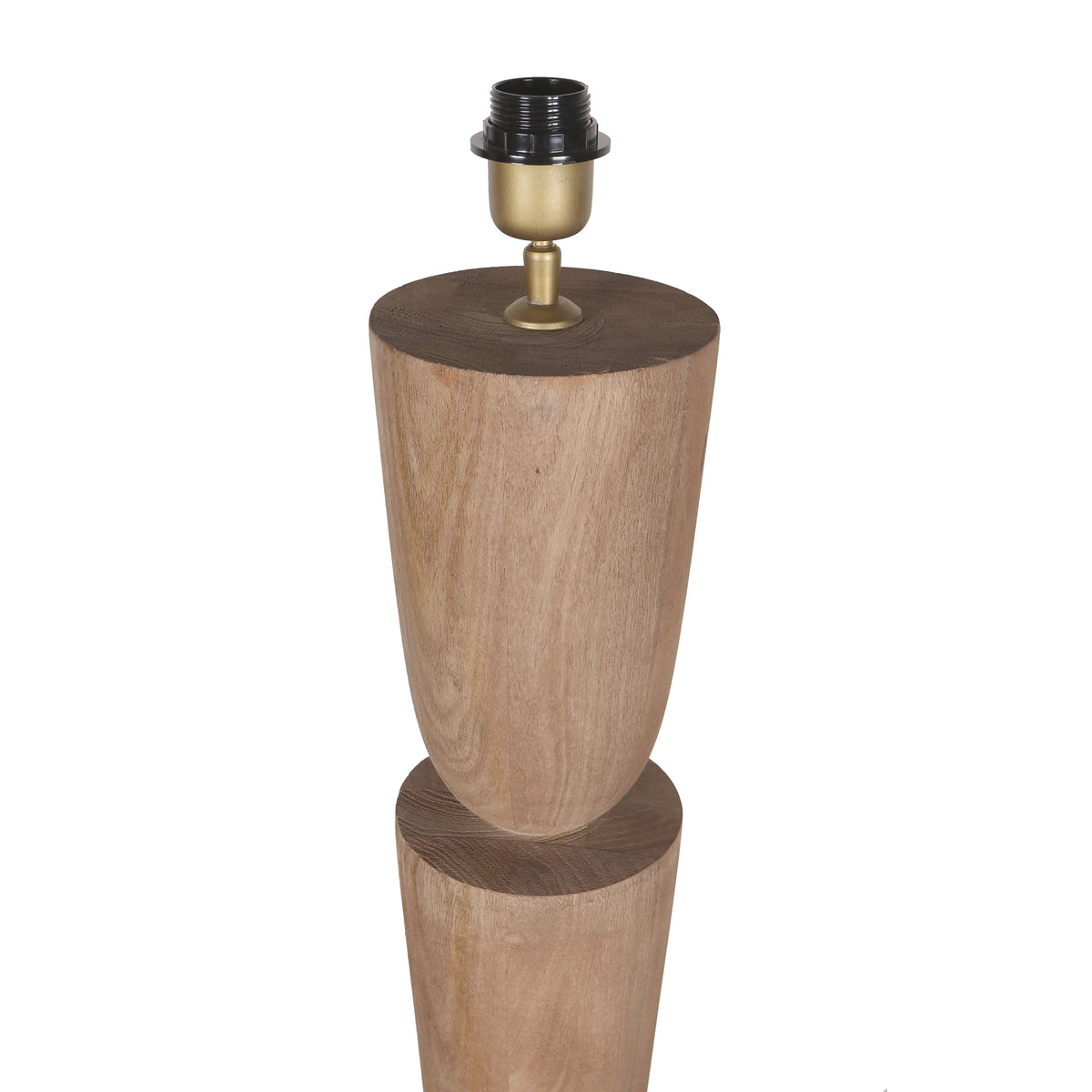 Lorinne Natural mango wood layered floor lamp base PTMD