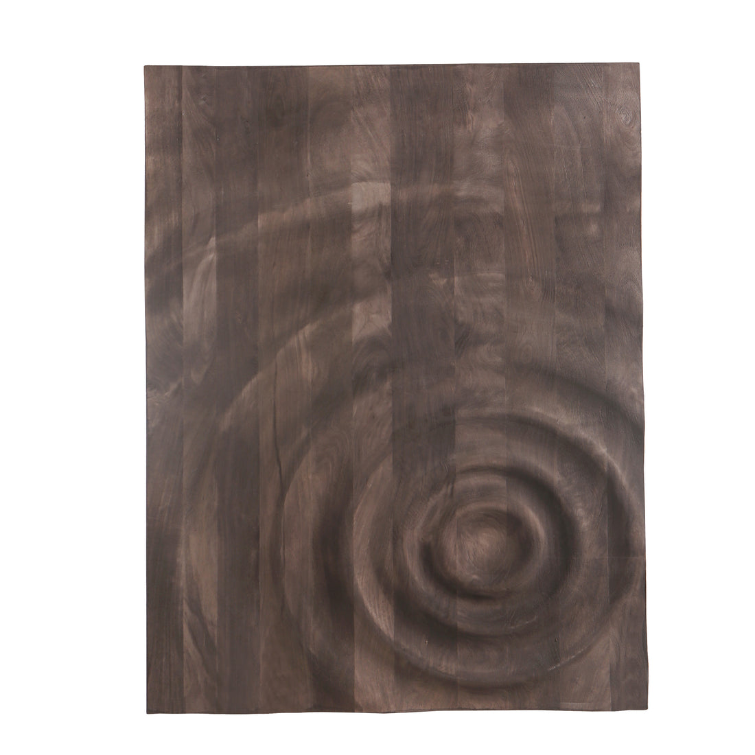 Mattin Brown mango wood circle wall panel rect PTMD