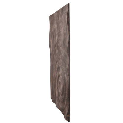 Mattin Brown mango wood circle wall panel rect PTMD