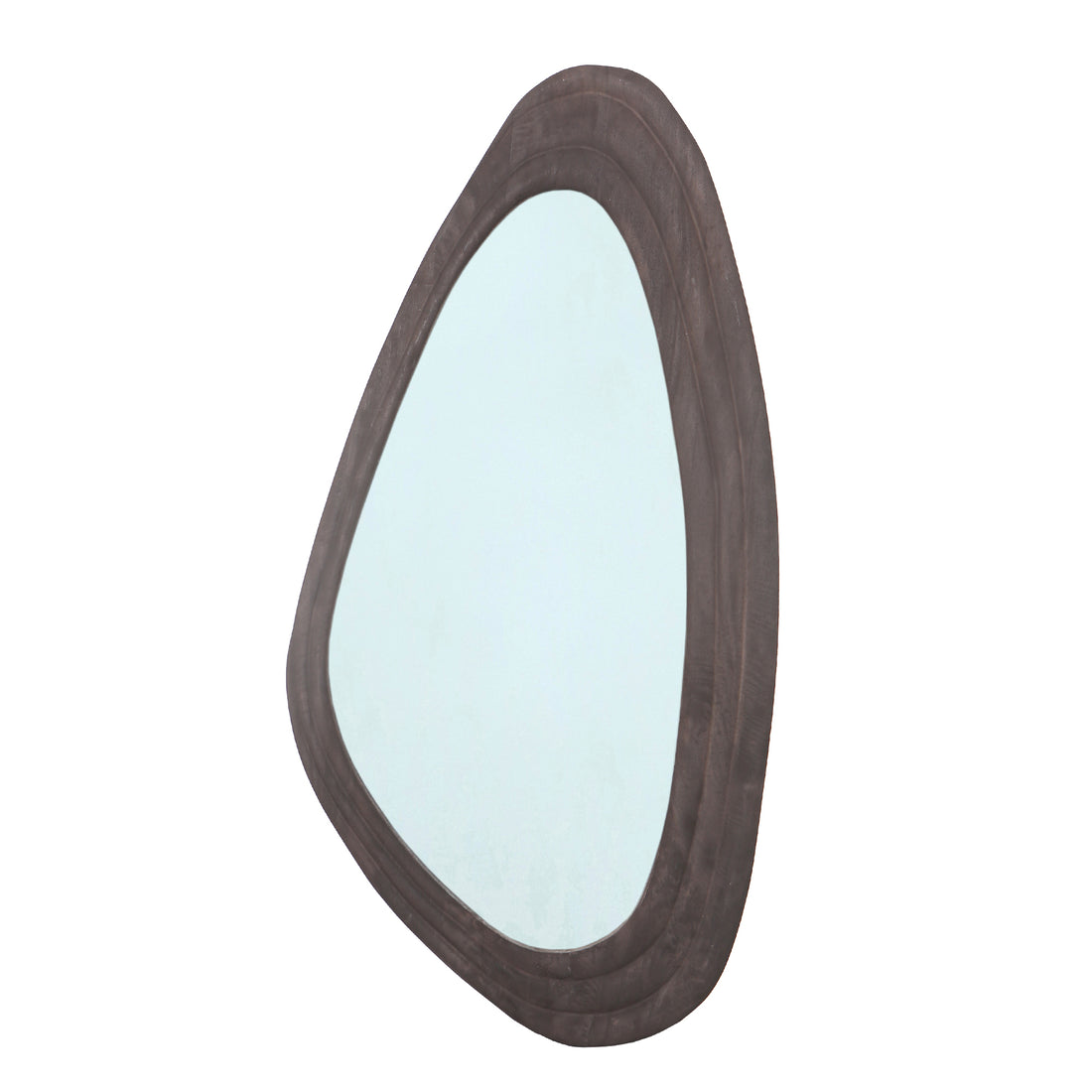 Santin Brown mango wood organic triangle Spiegel PTMD