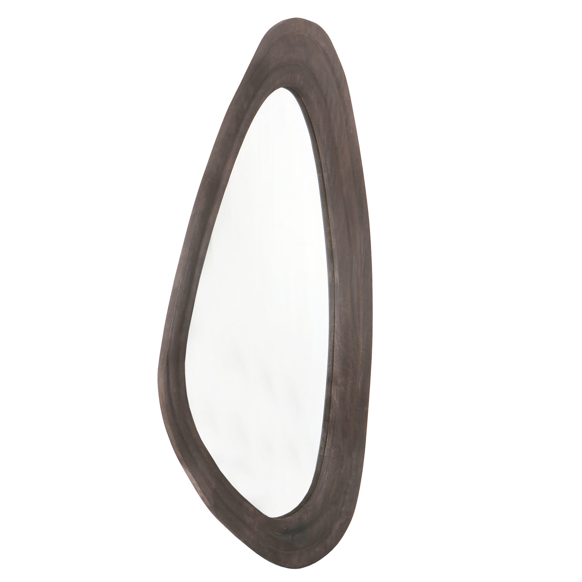 Santin Brown mango wood organic triangle Spiegel PTMD