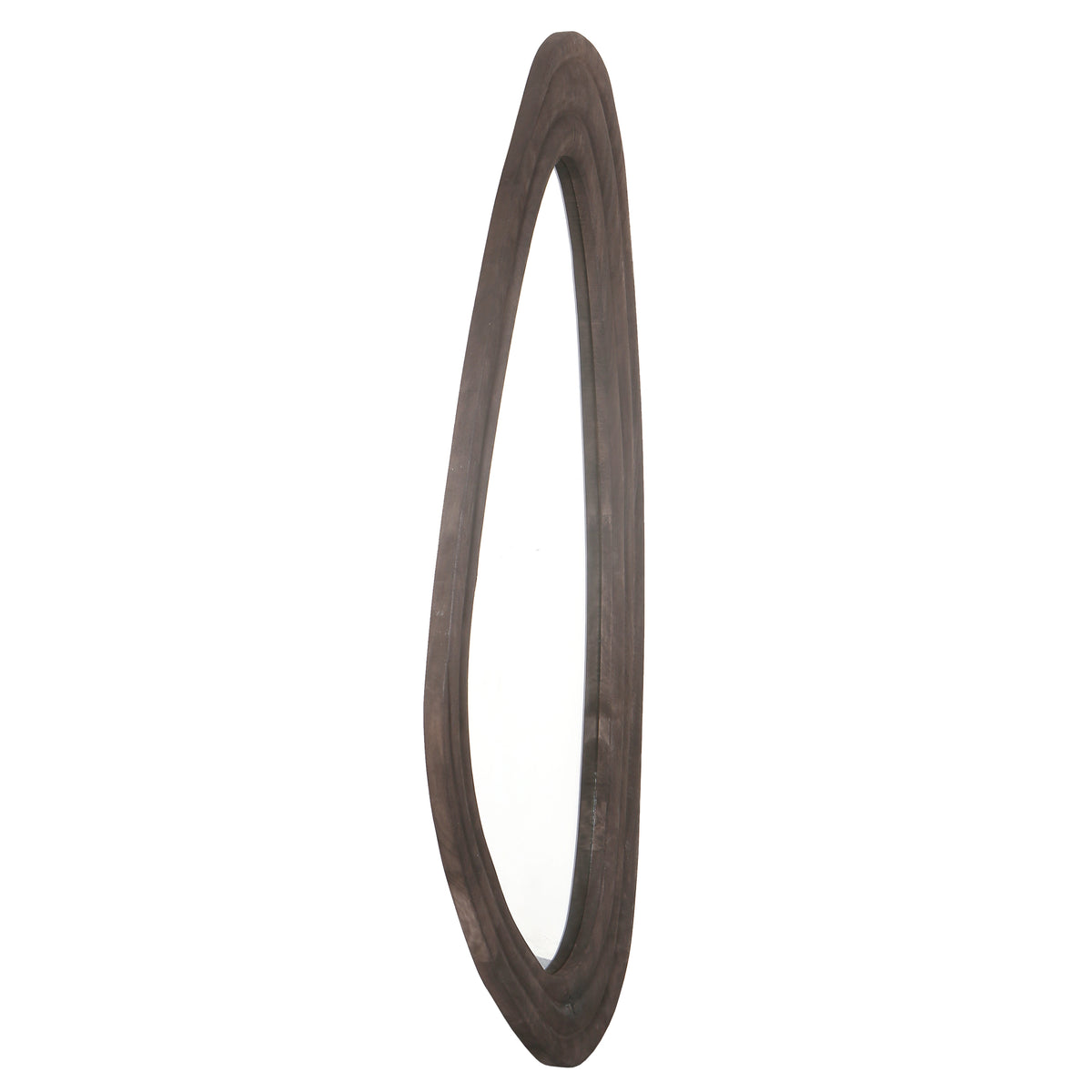 Santin Brown mango wood organic triangle Spiegel PTMD