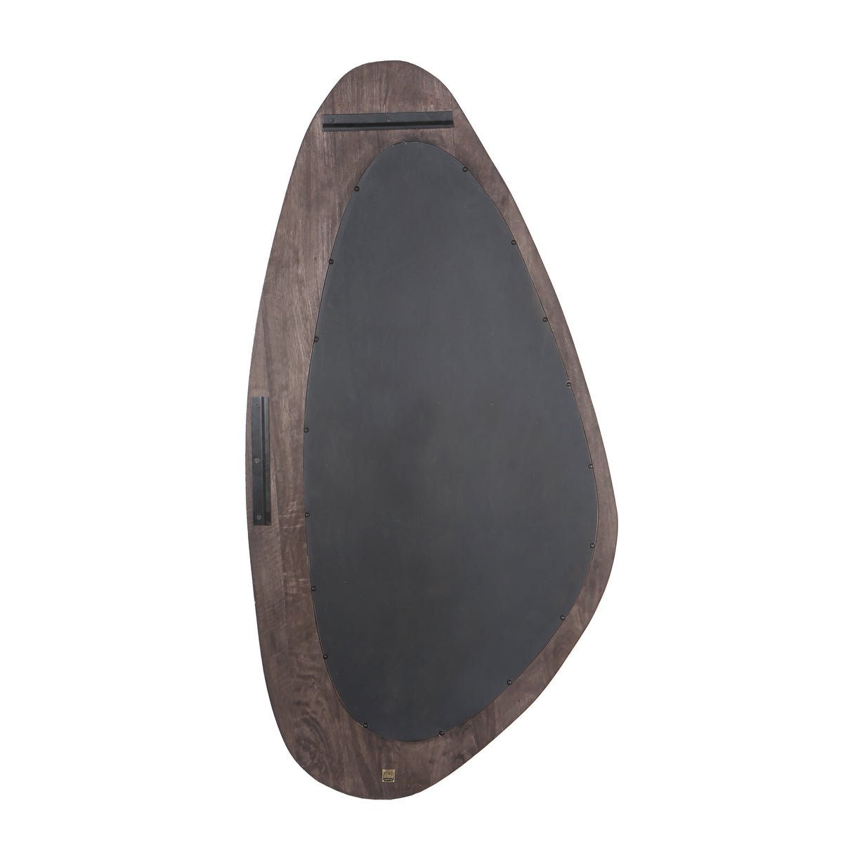 Santin Brown mango wood organic triangle Spiegel PTMD